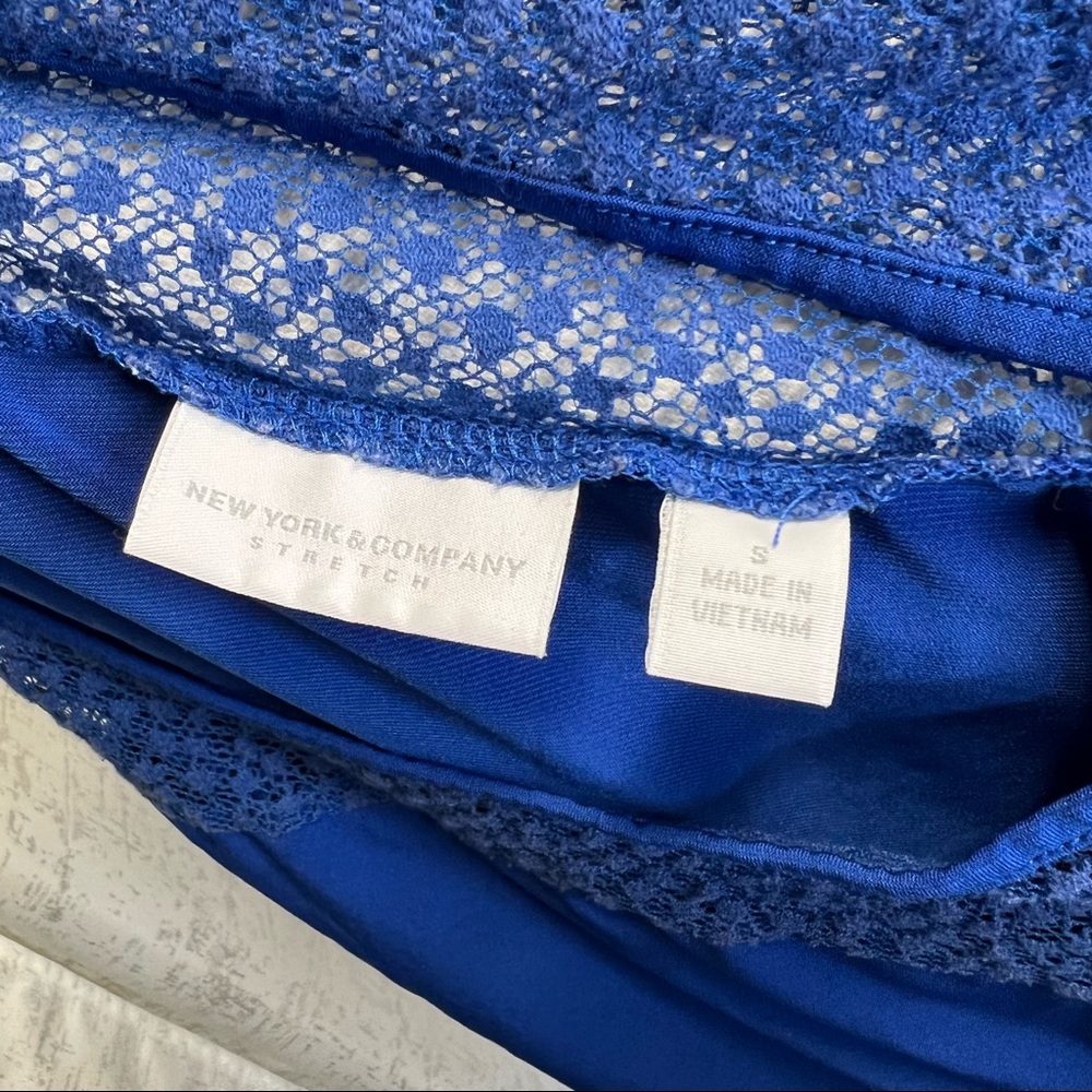 New York And Company Royal Blue top - Picture 4 of 5